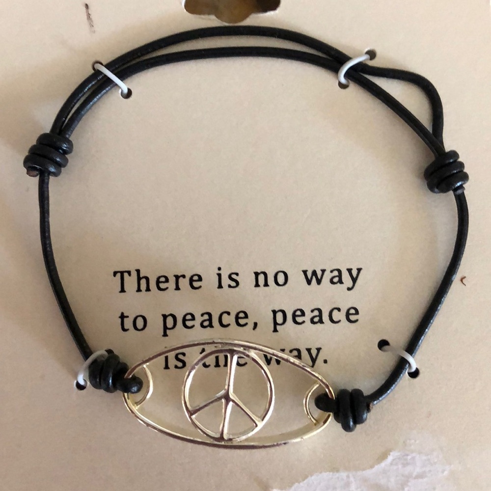 STERLING SILVER PEACE BRACELET